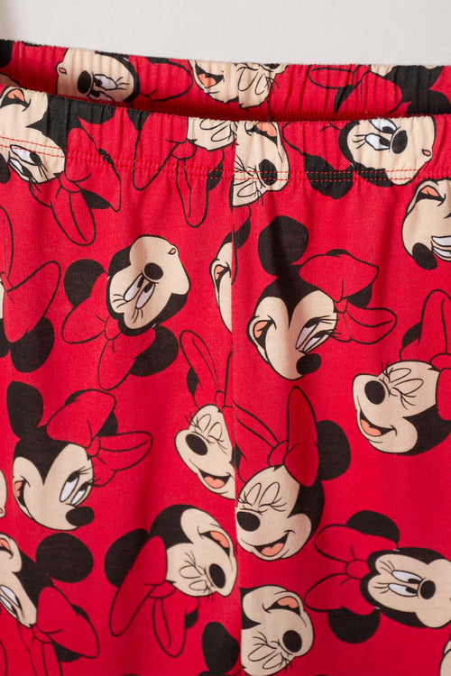 GIRLS' MINNIE MOUSE IVORY LONG-SLEEVED PAJAMAS