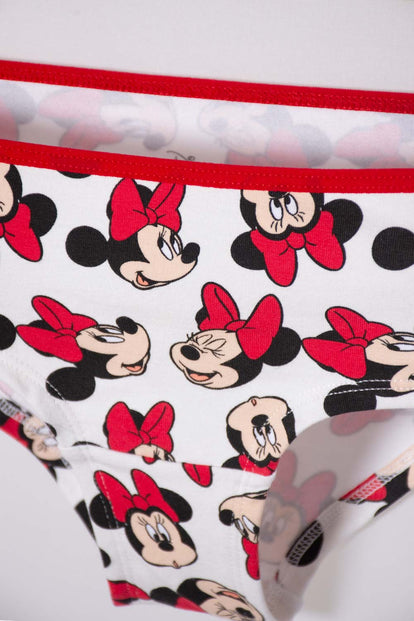 PACK X2 PANTIES DE MINNIE MOUSE MULTICOLOR PARA NIÑA