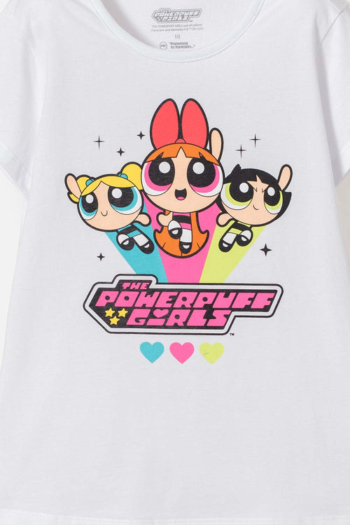 POWERPUFF GIRLS WHITE T-SHIRT FOR GIRLS