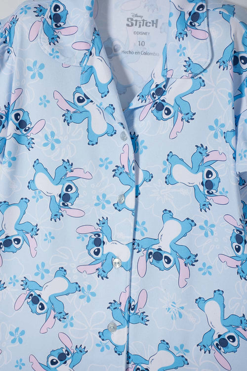 GIRL'S MULTICOLOR STITCH LONG PAJAMAS