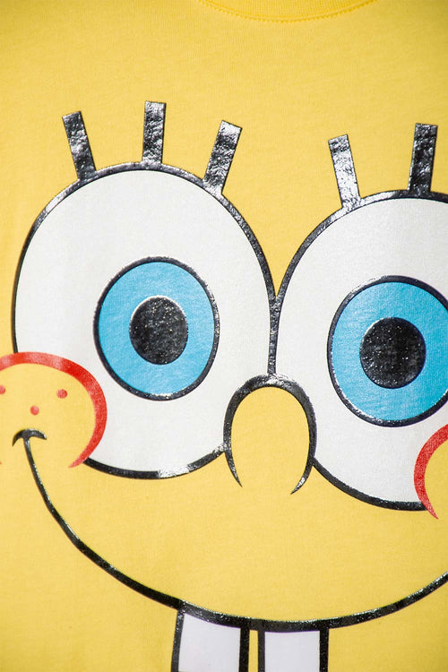 GIRLS' YELLOW SPONGEBOB SHORT SLEEVE T-SHIRT