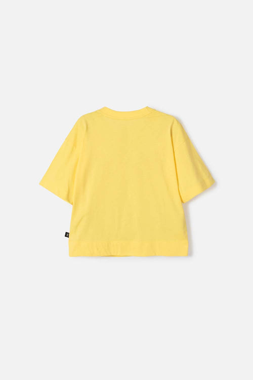 GIRLS' YELLOW SPONGEBOB SHORT SLEEVE T-SHIRT