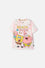 CAMISETA DE BOB ESPONJA MANGA CORTA CORAL PARA NIÑA
