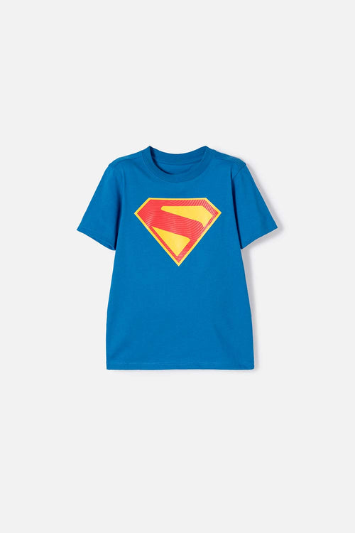 BOY'S BLUE SHORT SLEEVE SUPERMAN T-SHIRT