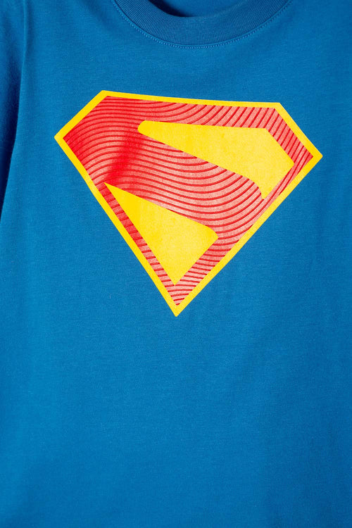 BOY'S BLUE SHORT SLEEVE SUPERMAN T-SHIRT