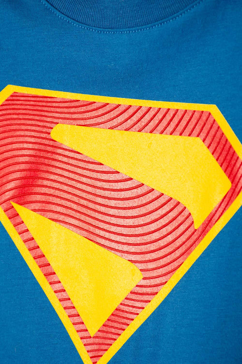 BOY'S BLUE SHORT SLEEVE SUPERMAN T-SHIRT