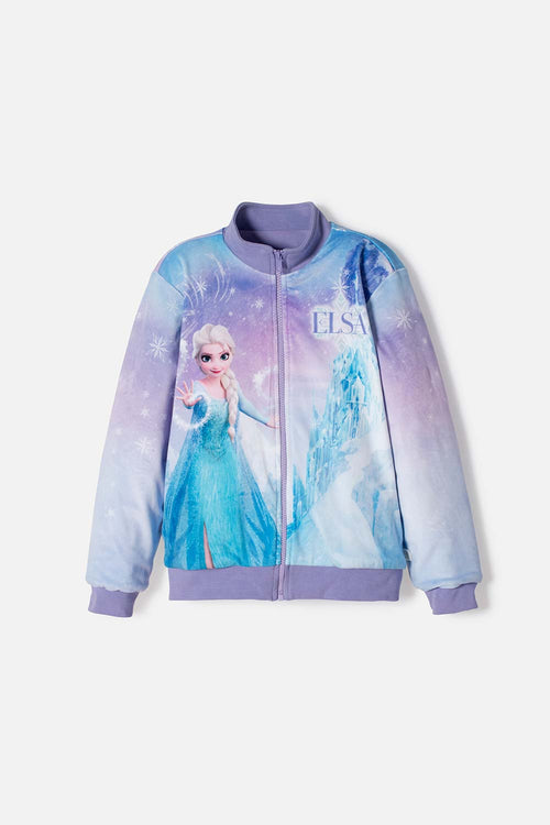 CHAQUETA DE FROZEN CON CIERRE LIILA PARA NIÑA