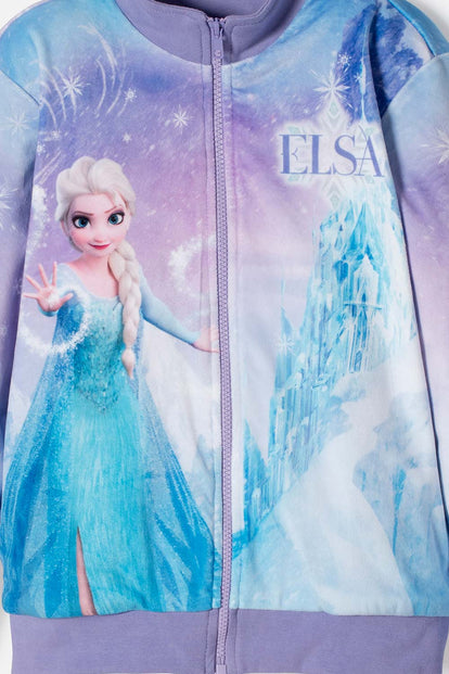 CHAQUETA DE FROZEN CON CIERRE LIILA PARA NIÑA