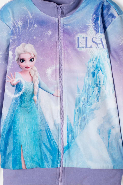 CHAQUETA DE FROZEN CON CIERRE LIILA PARA NIÑA