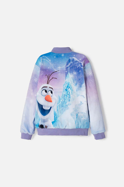 CHAQUETA DE FROZEN CON CIERRE LIILA PARA NIÑA