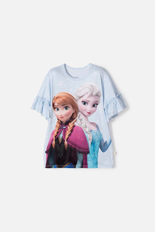 FROZEN SHORT SLEEVE SKY BLUE T-SHIRT FOR GIRL