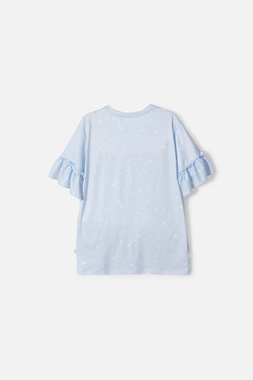 FROZEN SHORT SLEEVE SKY BLUE T-SHIRT FOR GIRL