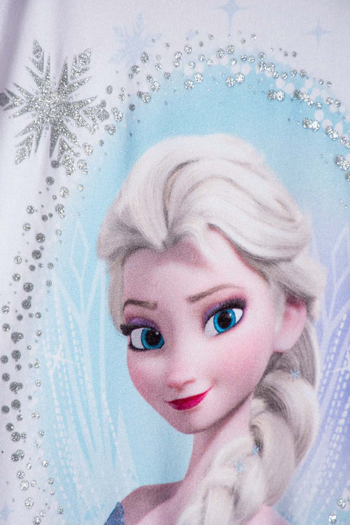 FROZEN DRESS WITH WHITE AND BLUE TULLE FOR GIRLS