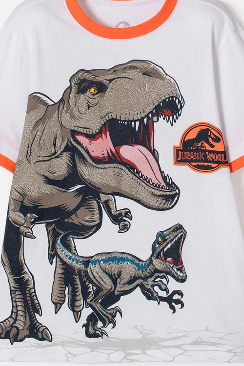 JURASSIC WORLD SHORT-SLEEVED T-SHIRT WHITE FOR BOYS