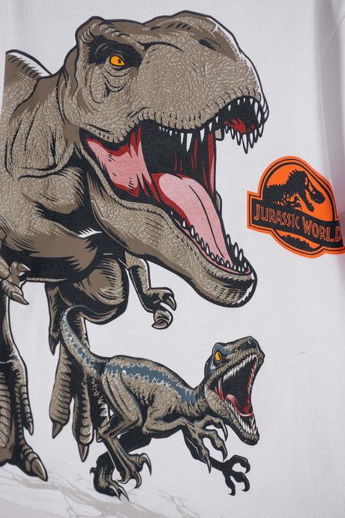 JURASSIC WORLD SHORT-SLEEVED T-SHIRT WHITE FOR BOYS