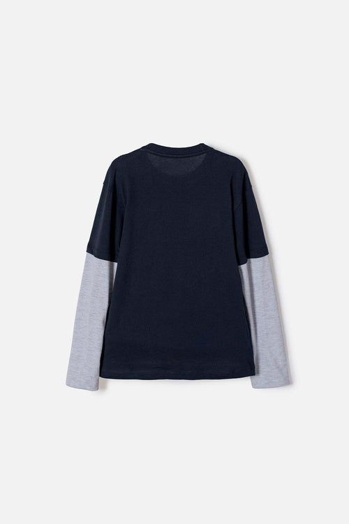 JURASSIC WORLD BLUE LONG SLEEVE T-SHIRT FOR BOYS