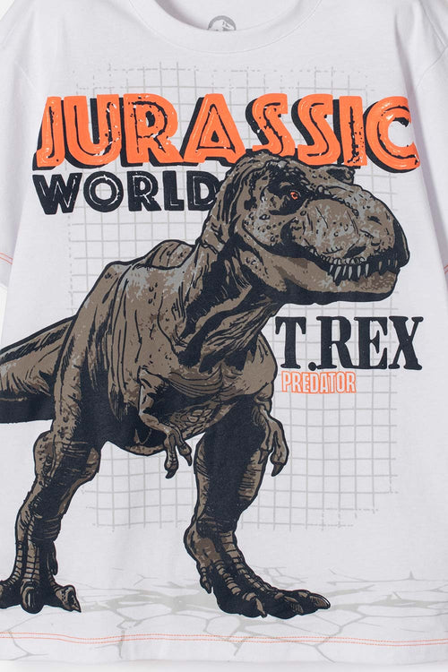 JURASSIC WORLD SET WITH MULTICOLORED BERMUDA SHORTS FOR BOYS