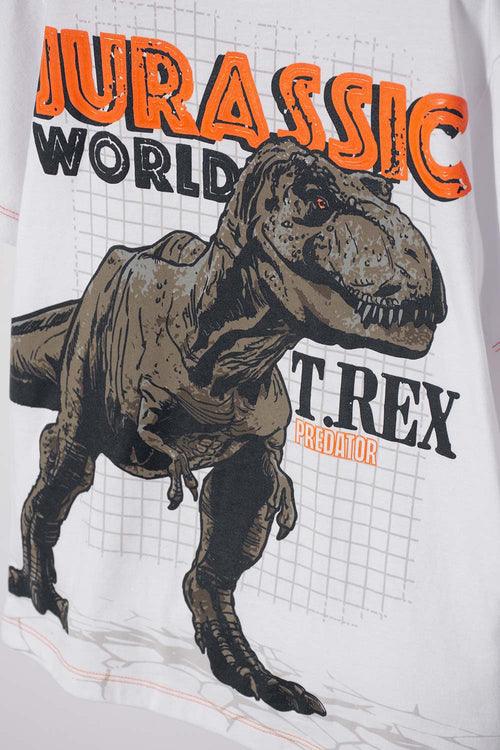 JURASSIC WORLD SET WITH MULTICOLORED BERMUDA SHORTS FOR BOYS