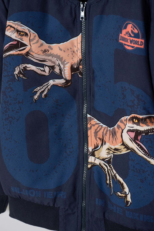 JURASSIC WORLD BLUE ZIP-UP JACKET FOR BOYS