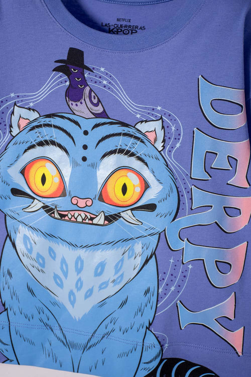 GIRL'S BLUE K-POP DEMON HUNTERS SHORT SLEEVE T-SHIRT