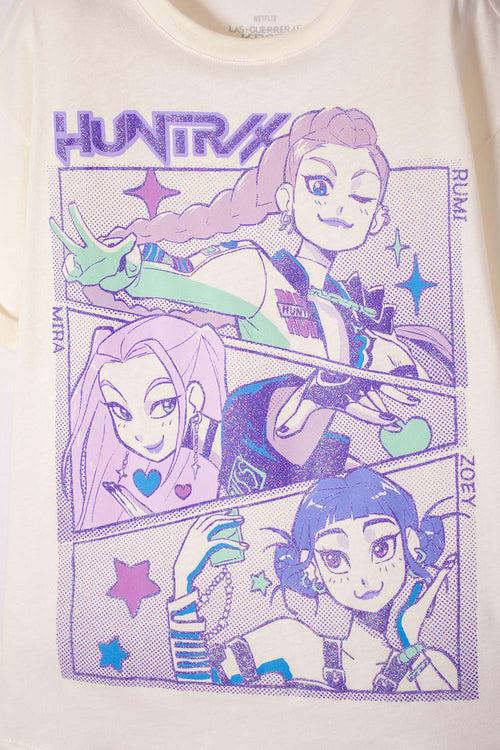 GIRL'S K-POP DEMON HUNTERS SHORT SLEEVE IVORY T-SHIRT