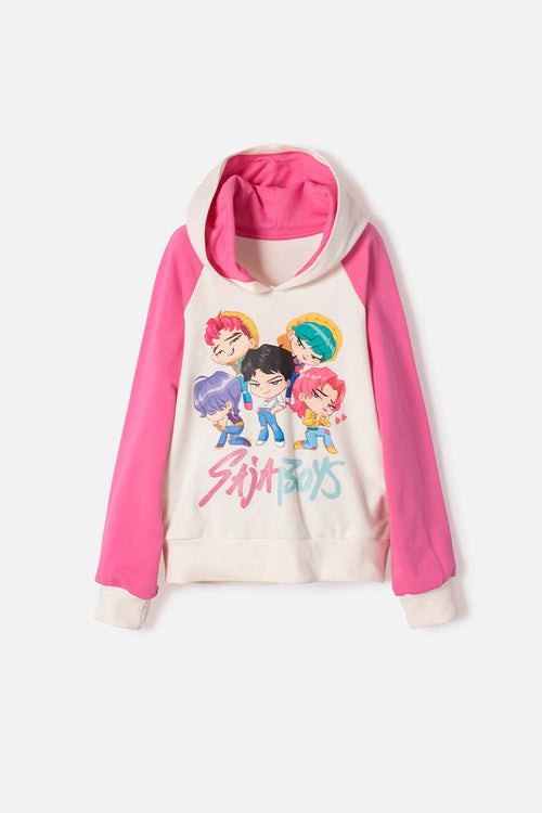 K-POP DEMON HUNTERS HOODIE FUCHSIA FOR GIRLS