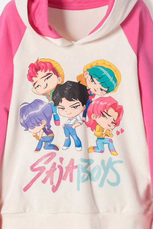 K-POP DEMON HUNTERS HOODIE FUCHSIA FOR GIRLS