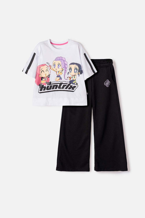 K-POP DEMON HUNTERS BLACK AND WHITE OUTFIT FOR GIRL