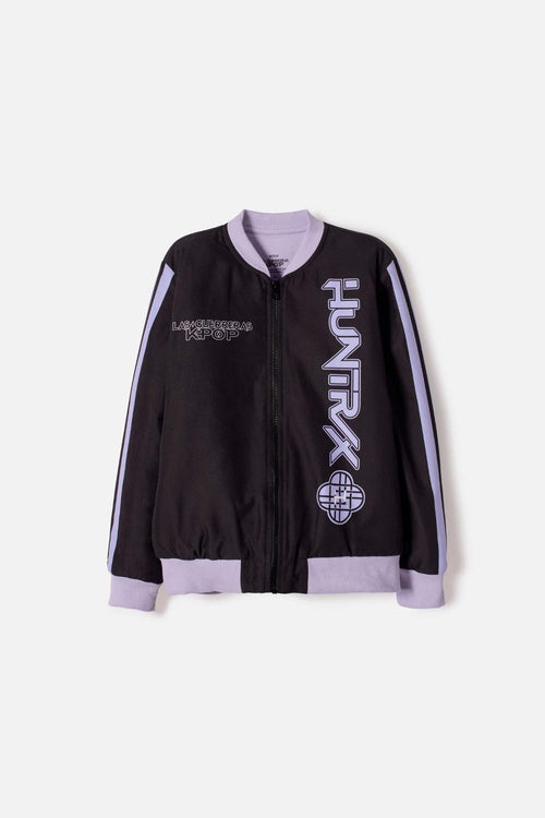 GIRL'S K-POP DEMON HUNTERS BLACK ZIP-UP JACKET