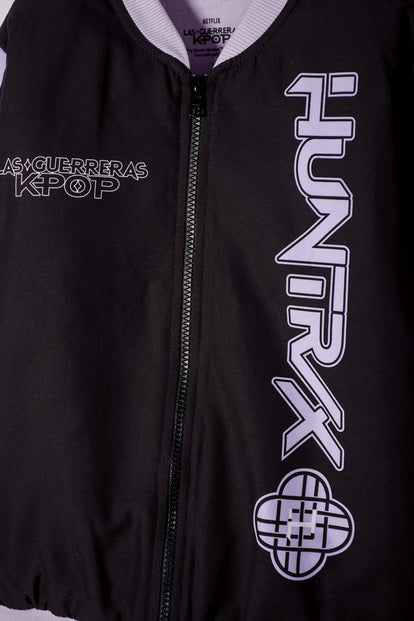 CHAQUETA DE K- POP DEMON HUNTERS CON CIERRE NEGRO PARA NIÑA