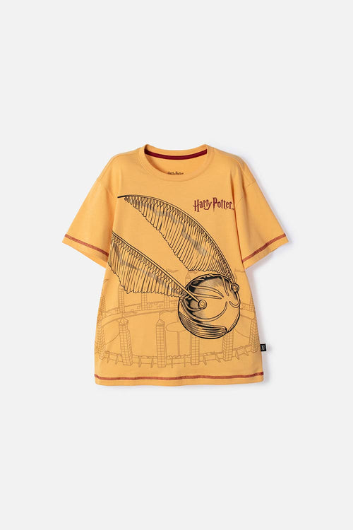 HARRY POTTER MUSTARD SHORT SLEEVE T-SHIRT FOR BOYS