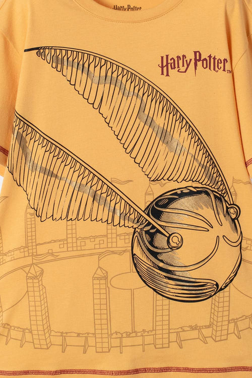 HARRY POTTER MUSTARD SHORT SLEEVE T-SHIRT FOR BOYS