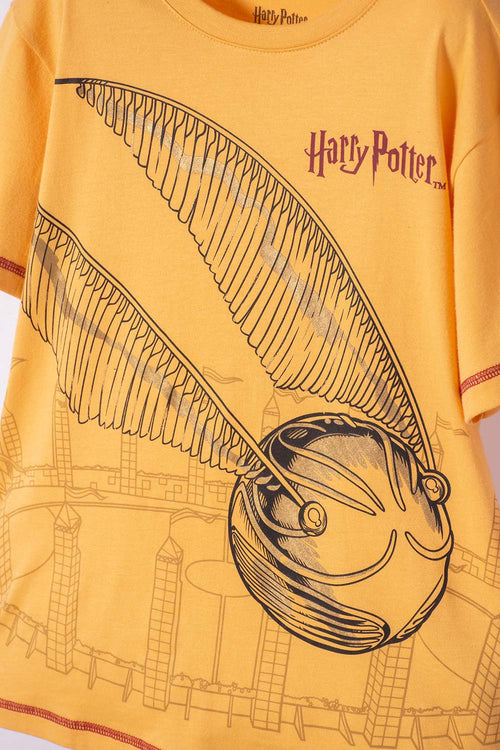 HARRY POTTER MUSTARD SHORT SLEEVE T-SHIRT FOR BOYS