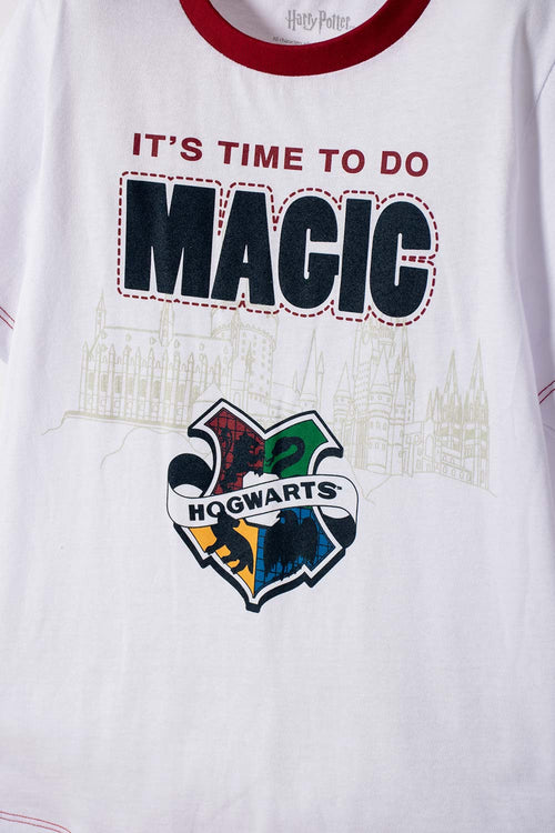 HARRY POTTER LONG PAJAMAS WHITE AND BLUE FOR BOY