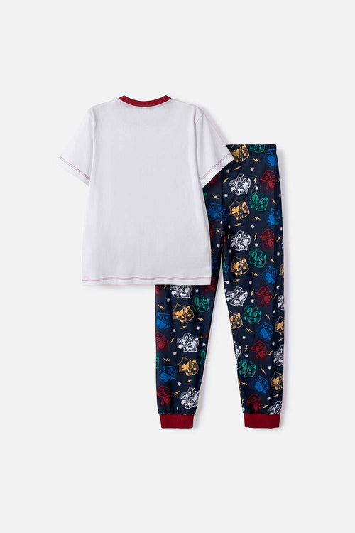 HARRY POTTER LONG PAJAMAS WHITE AND BLUE FOR BOY