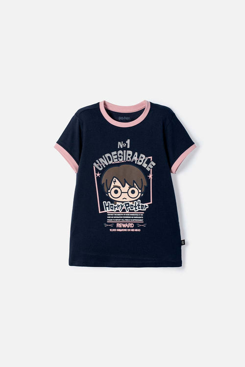 HARRY POTTER GIRL'S BLUE SHORT SLEEVE T-SHIRT