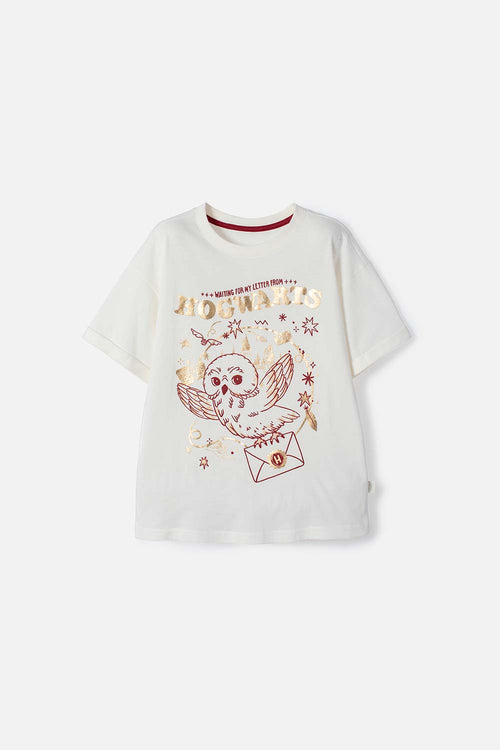 HARRY POTTER IVORY SHORT SLEEVE T-SHIRT FOR GIRLS