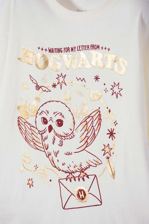 HARRY POTTER IVORY SHORT SLEEVE T-SHIRT FOR GIRLS