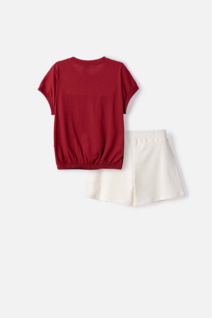 CONJUNTO DE HARRY POTTER CON SHORT MULTICOLOR PARA NIÑA