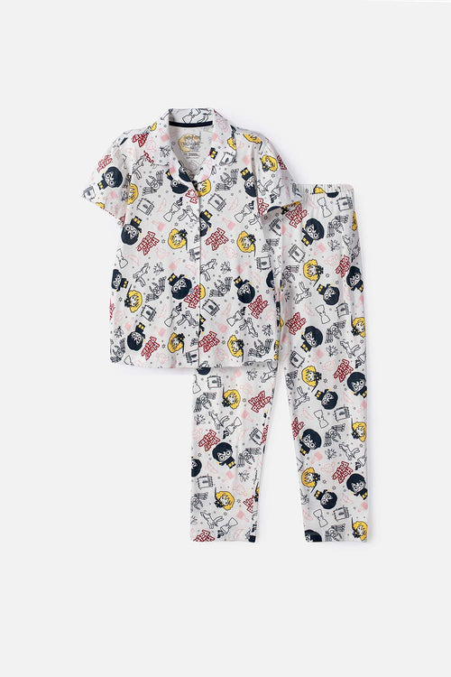 HARRY POTTER LONG-SLEEVED IVORY PAJAMAS FOR GIRLS
