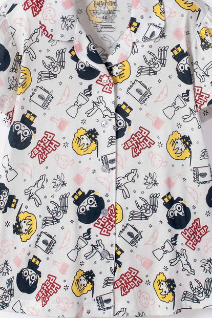 PIJAMA DE HARRY POTTER PANTALÓN LARGO MARFIL PARA NIÑA