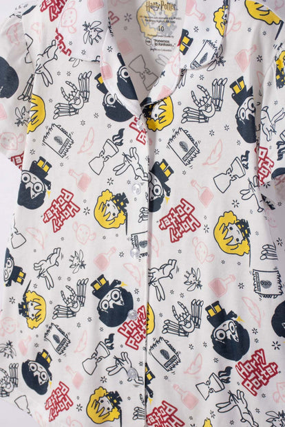 PIJAMA DE HARRY POTTER PANTALÓN LARGO MARFIL PARA NIÑA