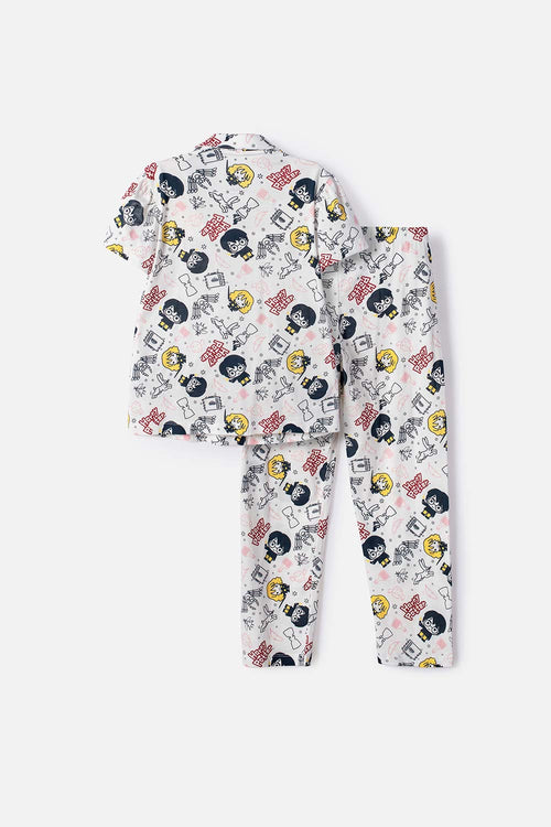 HARRY POTTER LONG-SLEEVED IVORY PAJAMAS FOR GIRLS