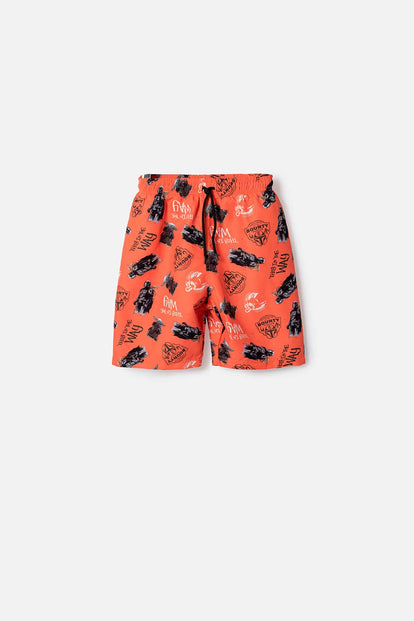PANTALONETA DE BAÑO DE MANDALORIAN NARANJADO PARA NIÑO