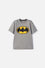 CAMISETA DE BATMAN MANGA CORTA GRIS PARA NIÑO