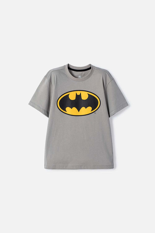 BOYS' GREY SHORT SLEEVE BATMAN T-SHIRT