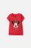 CAMISETAS DE MINNIE MOUSE MAGA CORTA ROJO PARA NIÑA