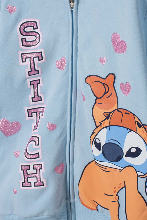 BLUE STITCH AND CAPYBARA HOODIE FOR GIRLS