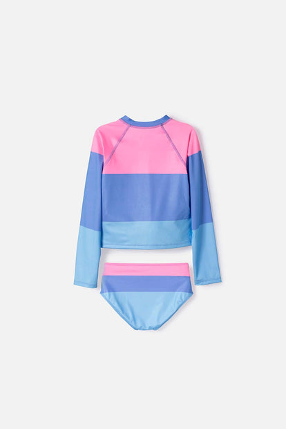 CONJUNTO DE BAÑO DE STITCH MANGA LARGA MULTICOLOR PARA NIÑA