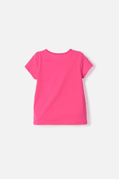 CAMISETAS DE K-POP DEMON HUNTERS MANGA CORTA ROSADA PARA NIÑA